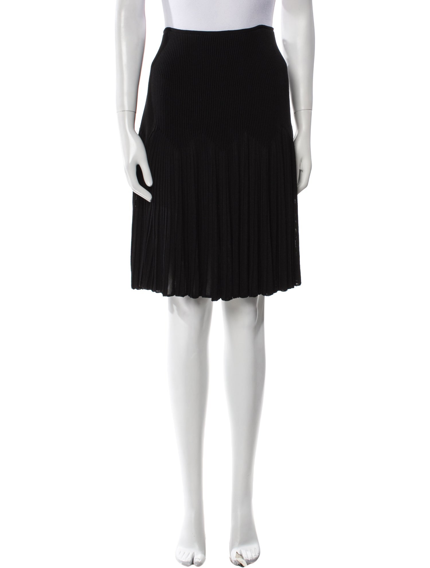 Alaïa Pleated Accents Knee-Length Skirt