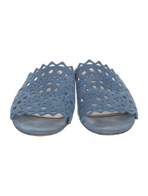 Alaïa Suede Lasercut Accents Slides