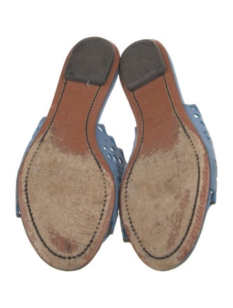 Alaïa Suede Lasercut Accents Slides
