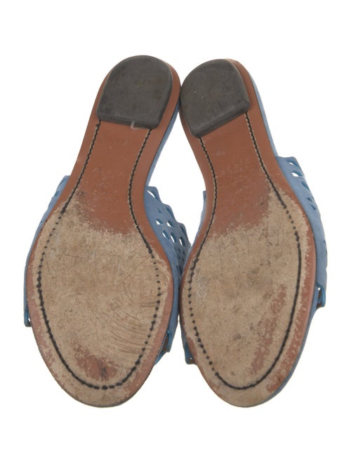 Alaïa Suede Lasercut Accents Slides
