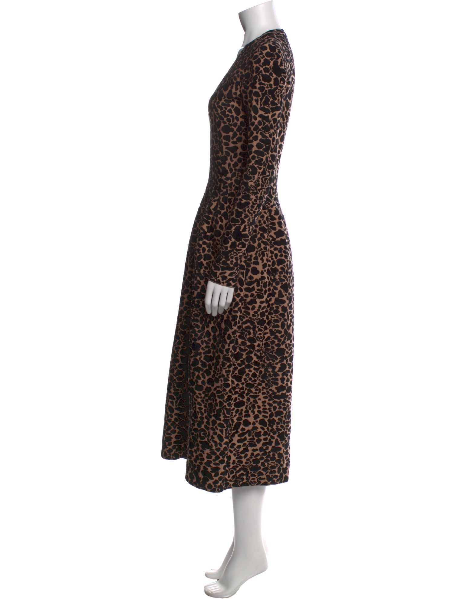 Alaïa Animal Print Knee-Length Dress