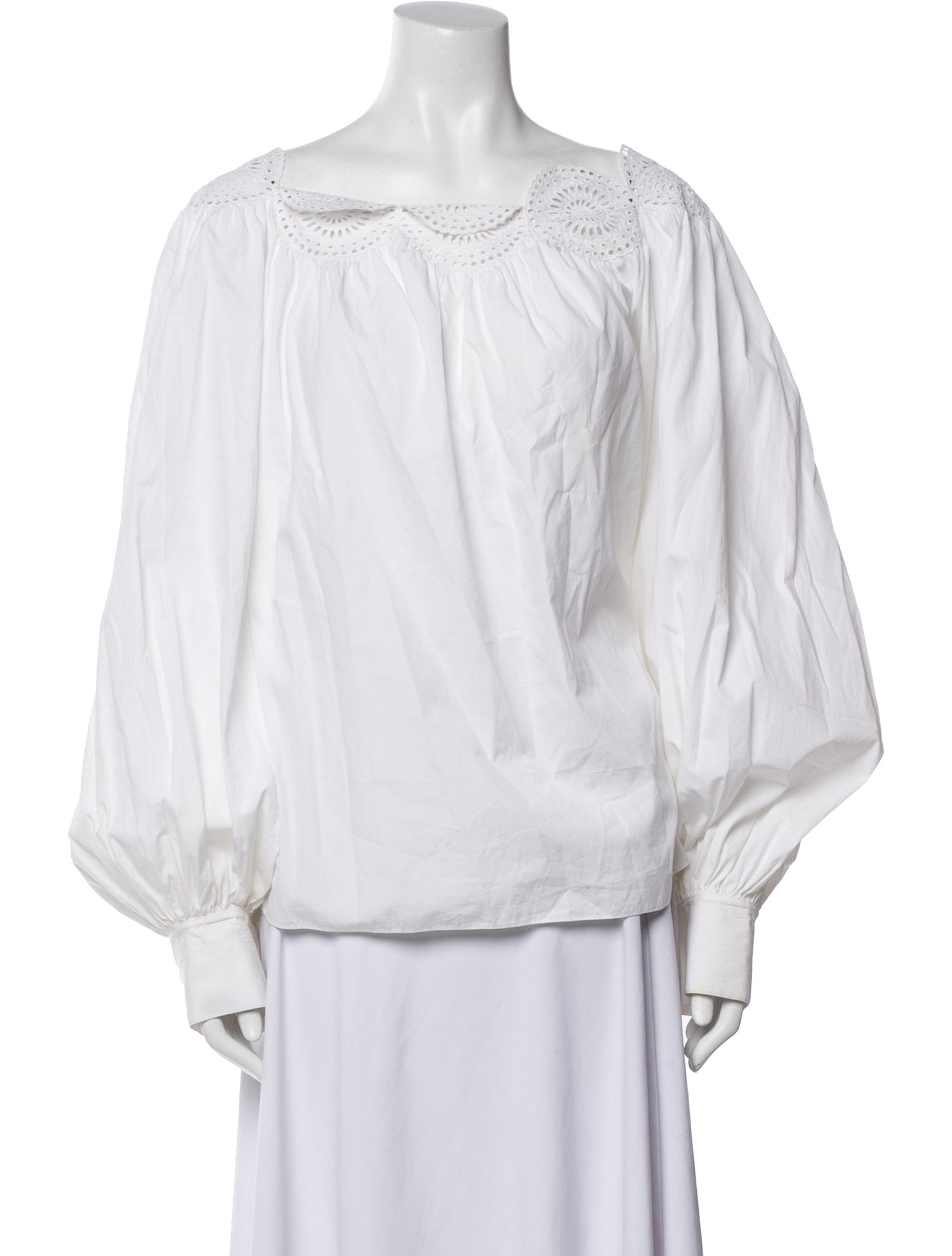 Alaïa Bateau Neckline Long Sleeve Blouse