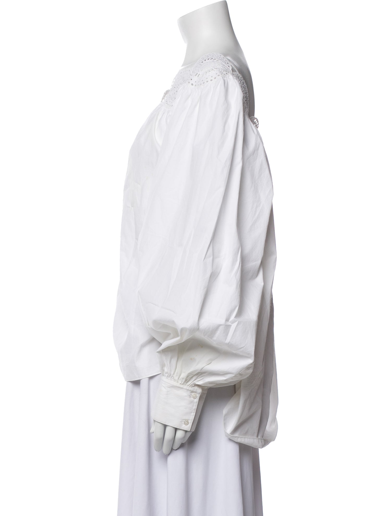 Alaïa Bateau Neckline Long Sleeve Blouse