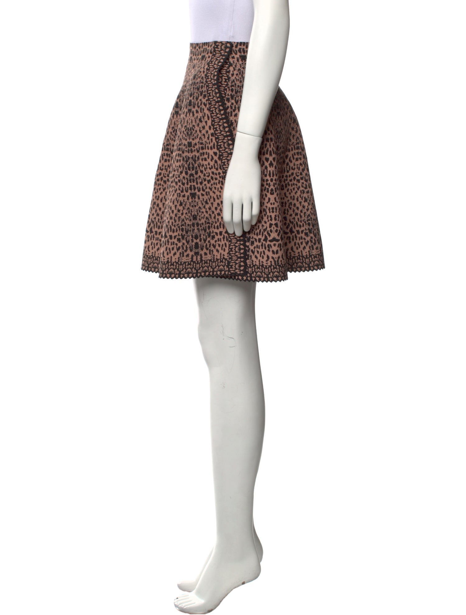 Alaïa Animal Print Mini Skirt