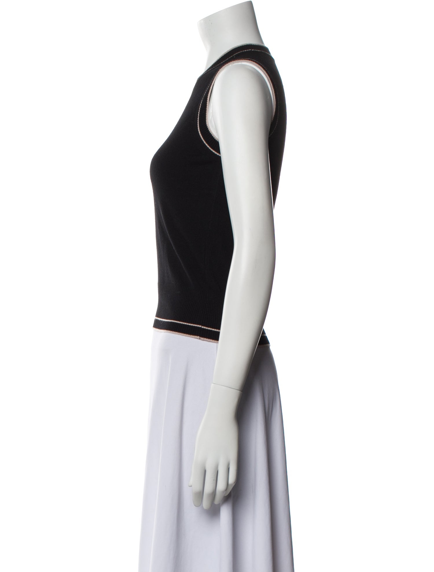 Alaïa Virgin Wool Crew Neck Crop Top