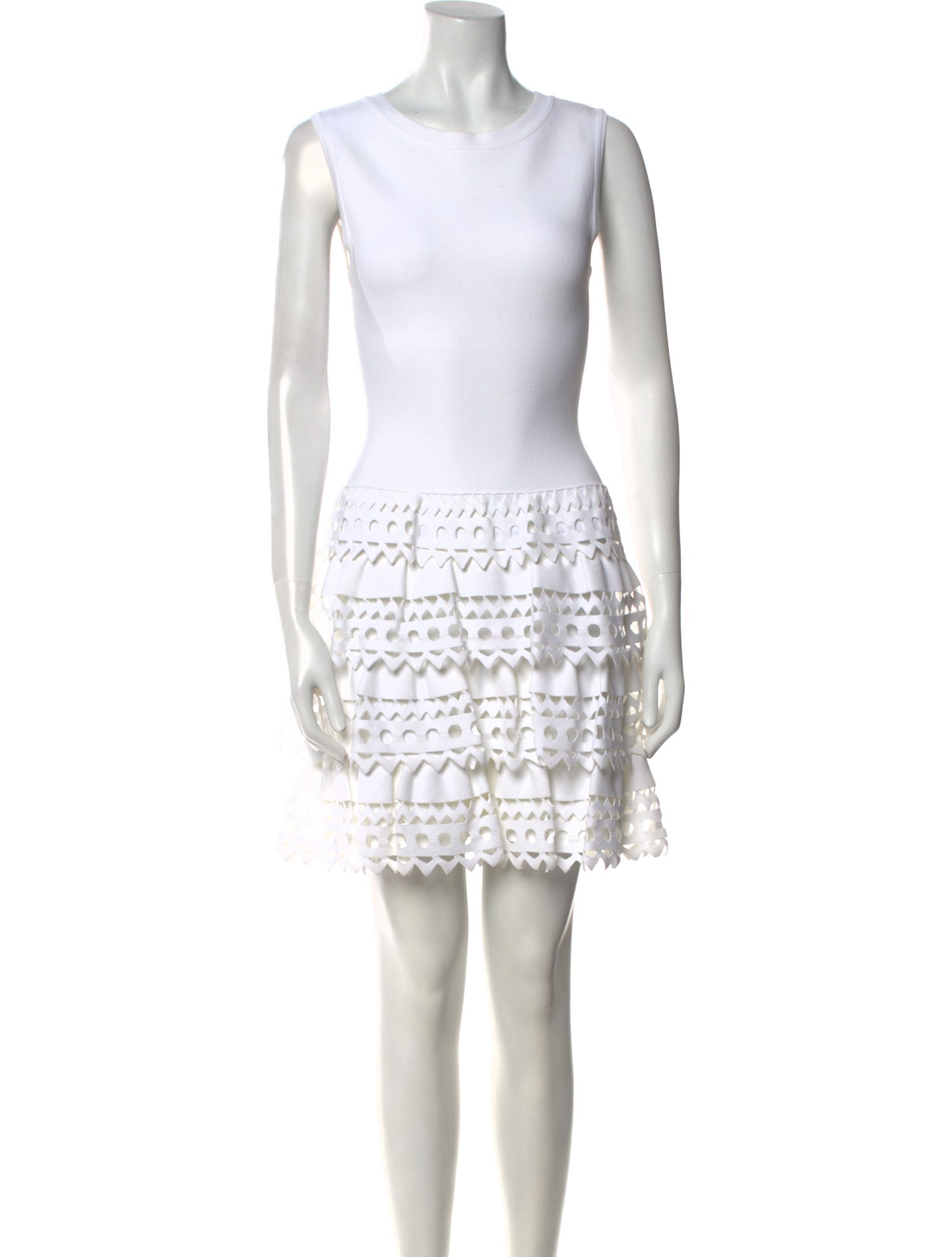 Alaïa Scoop Neck Mini Dress