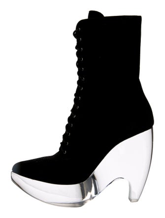 Alaïa Suede Lace-Up Boots