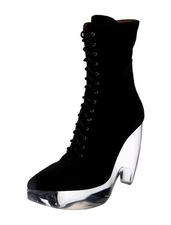 Alaïa Suede Lace-Up Boots