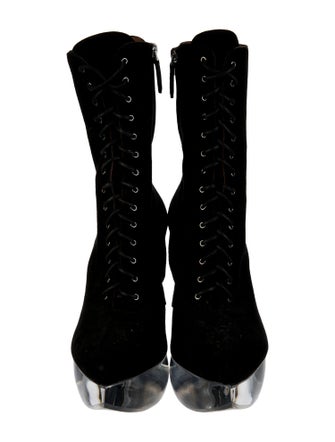 Alaïa Suede Lace-Up Boots