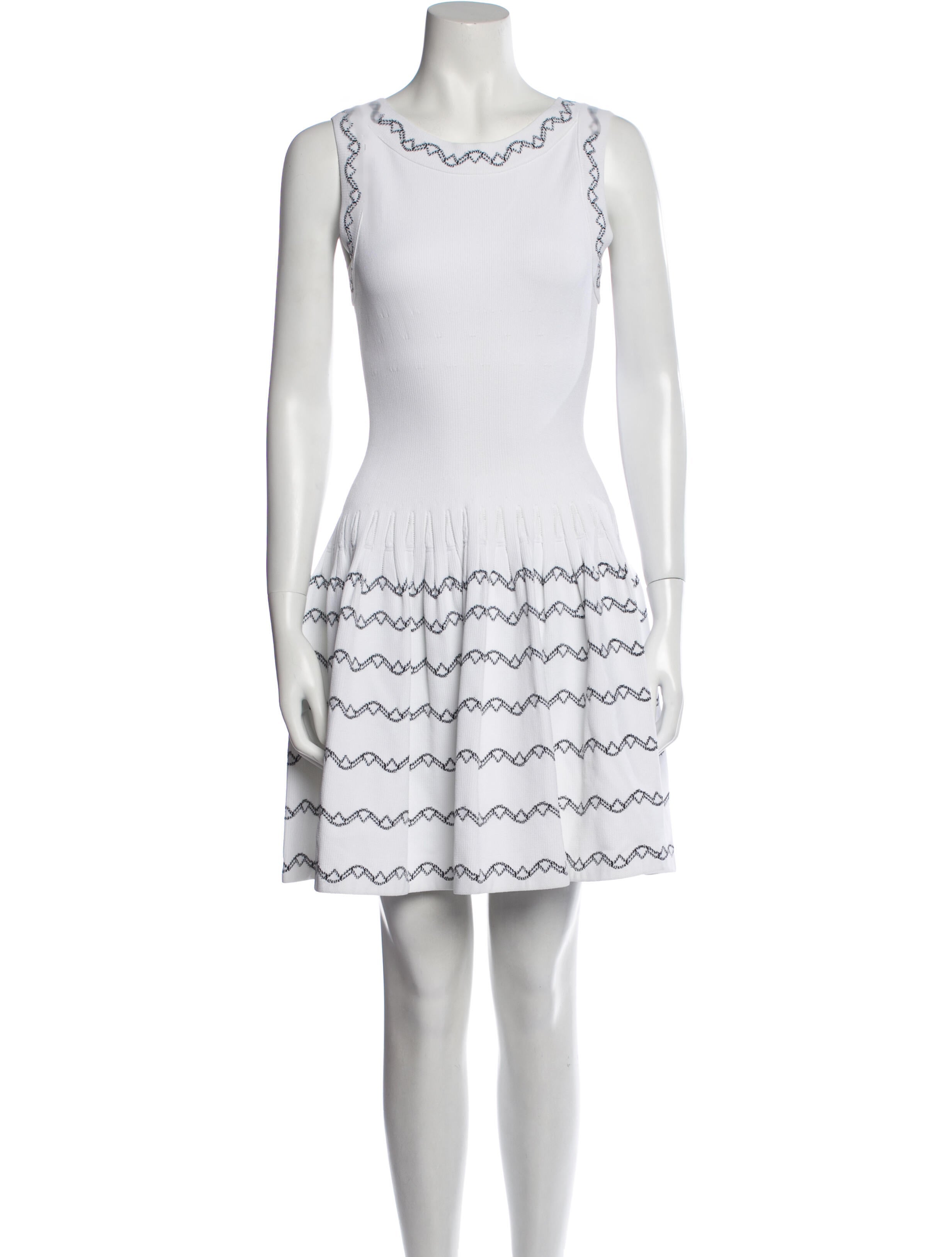 Alaïa Scoop Neck Mini Dress