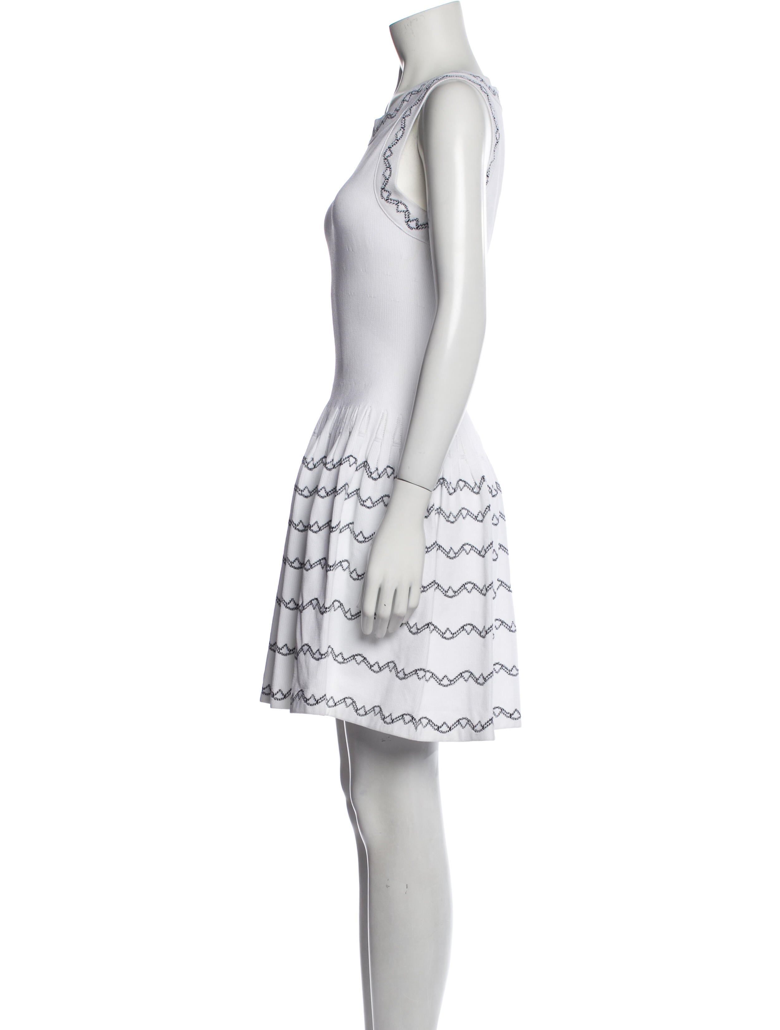 Alaïa Scoop Neck Mini Dress