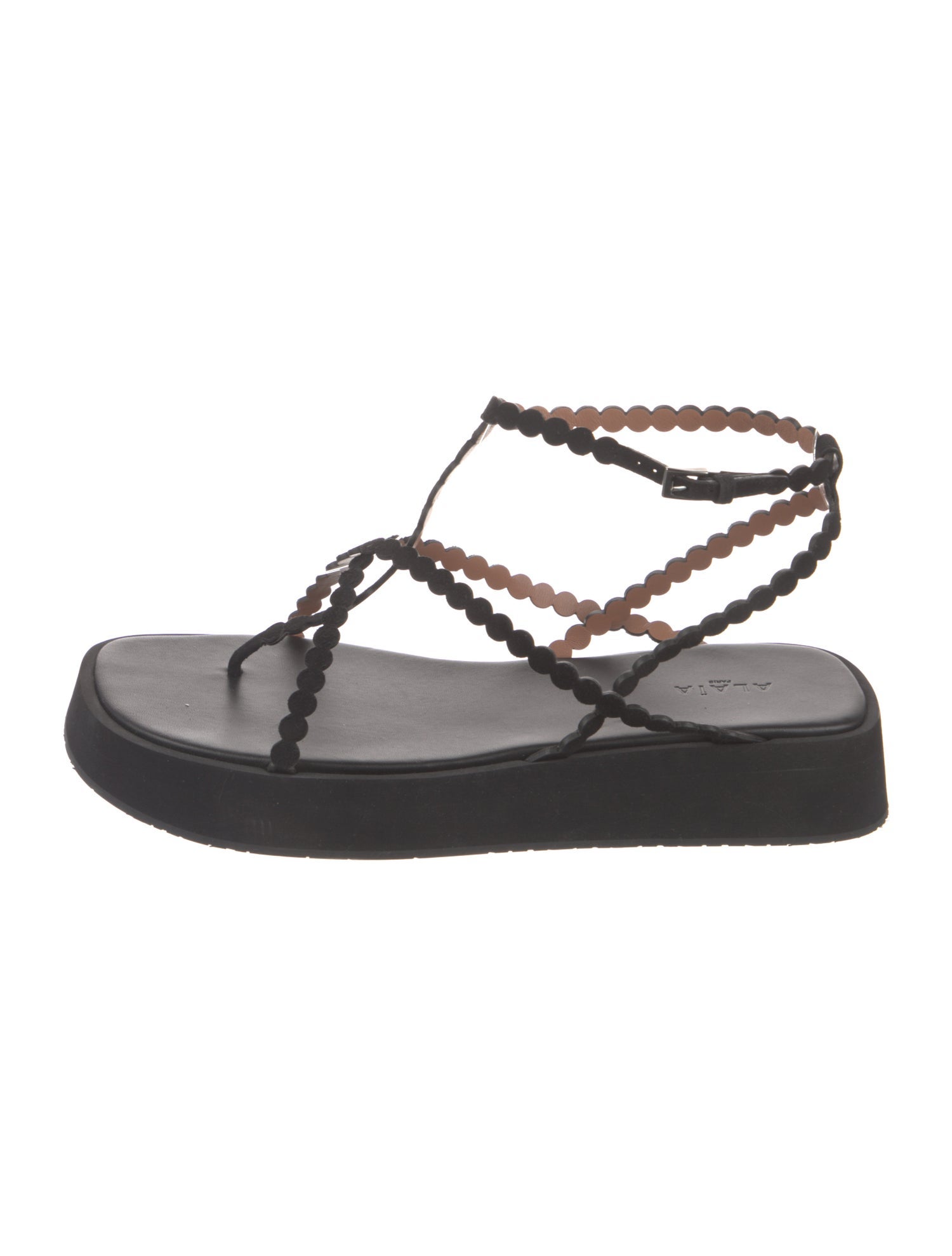 Alaïa Suede T-Strap Sandals