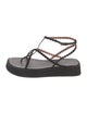 Alaïa Suede T-Strap Sandals