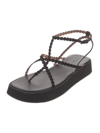 Alaïa Suede T-Strap Sandals