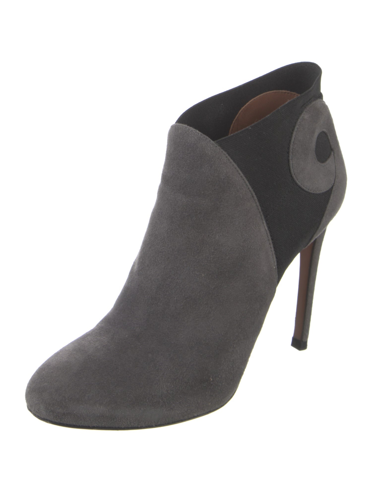 Alaïa Suede Colorblock Pattern Boots