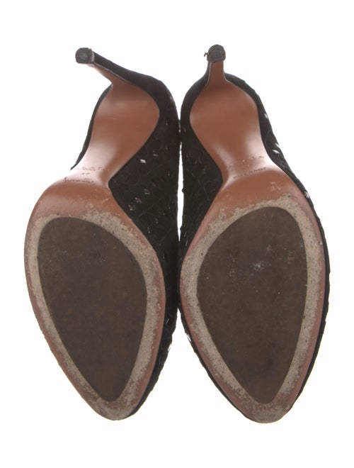 Alaïa Suede Studded Accents Lace-Up Boots