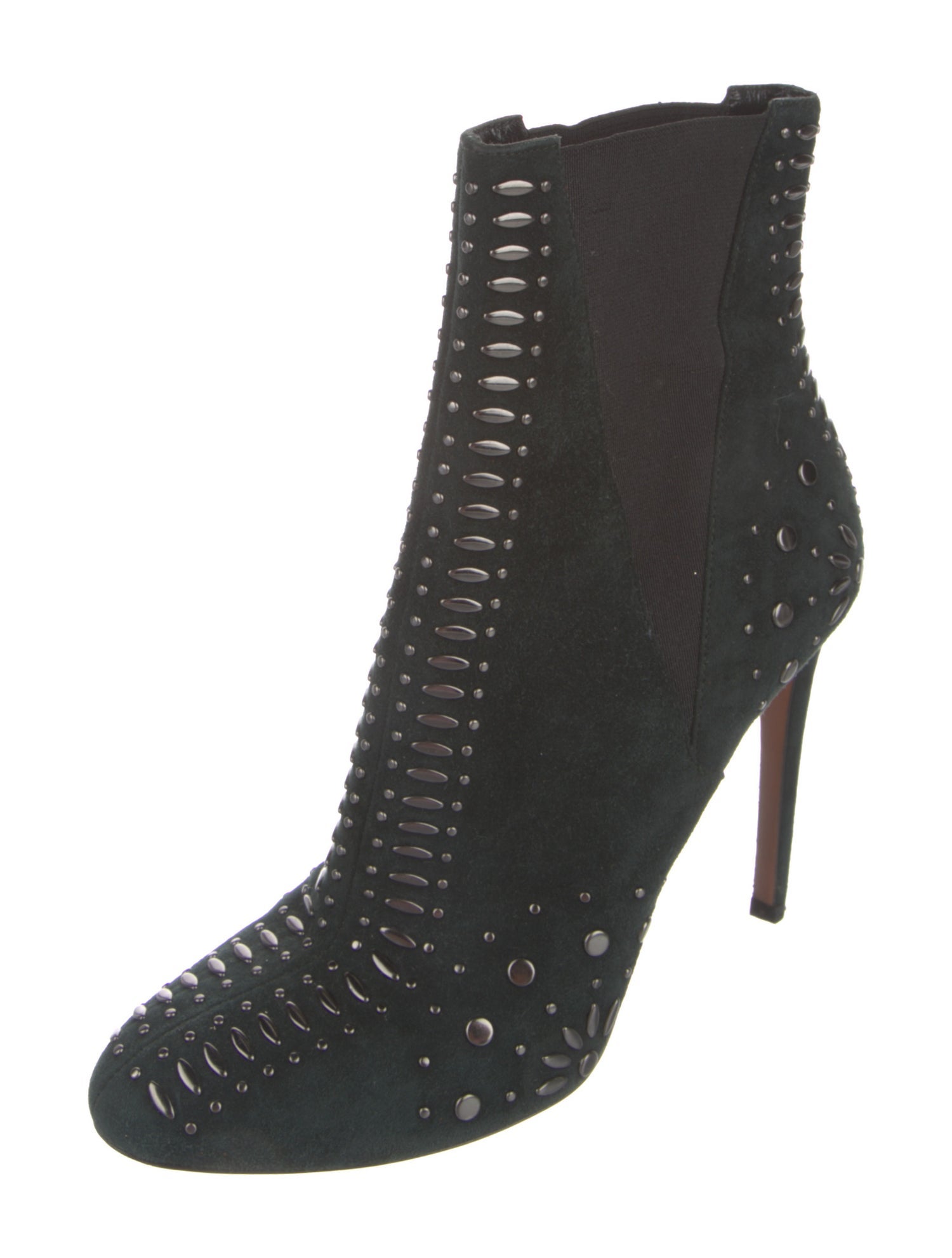 Alaïa Suede Studded Accents Chelsea Boots