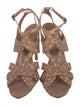 Alaïa Leather Whipstitch Trim Gladiator Sandals