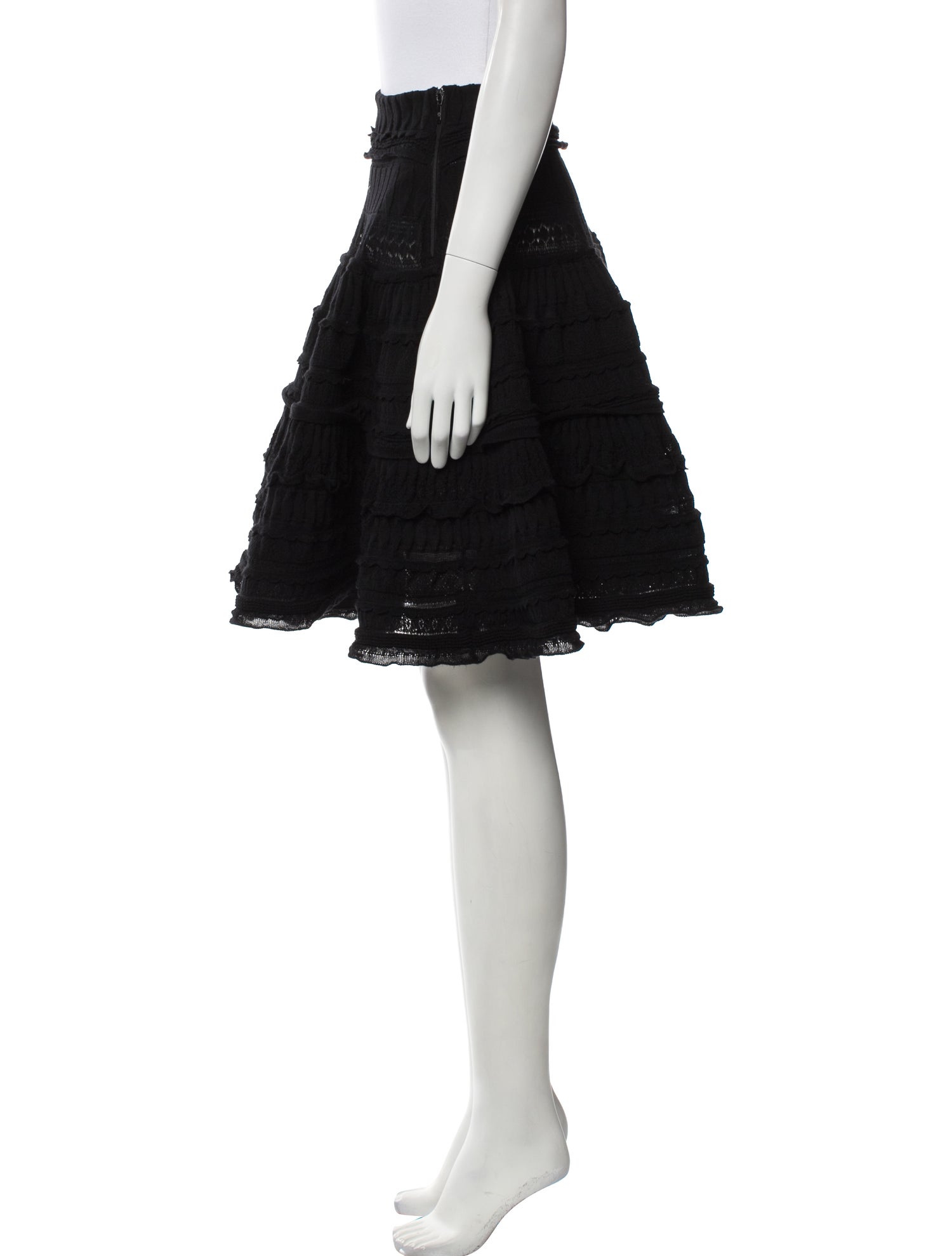 Alaïa Wool Knee-Length Skirt