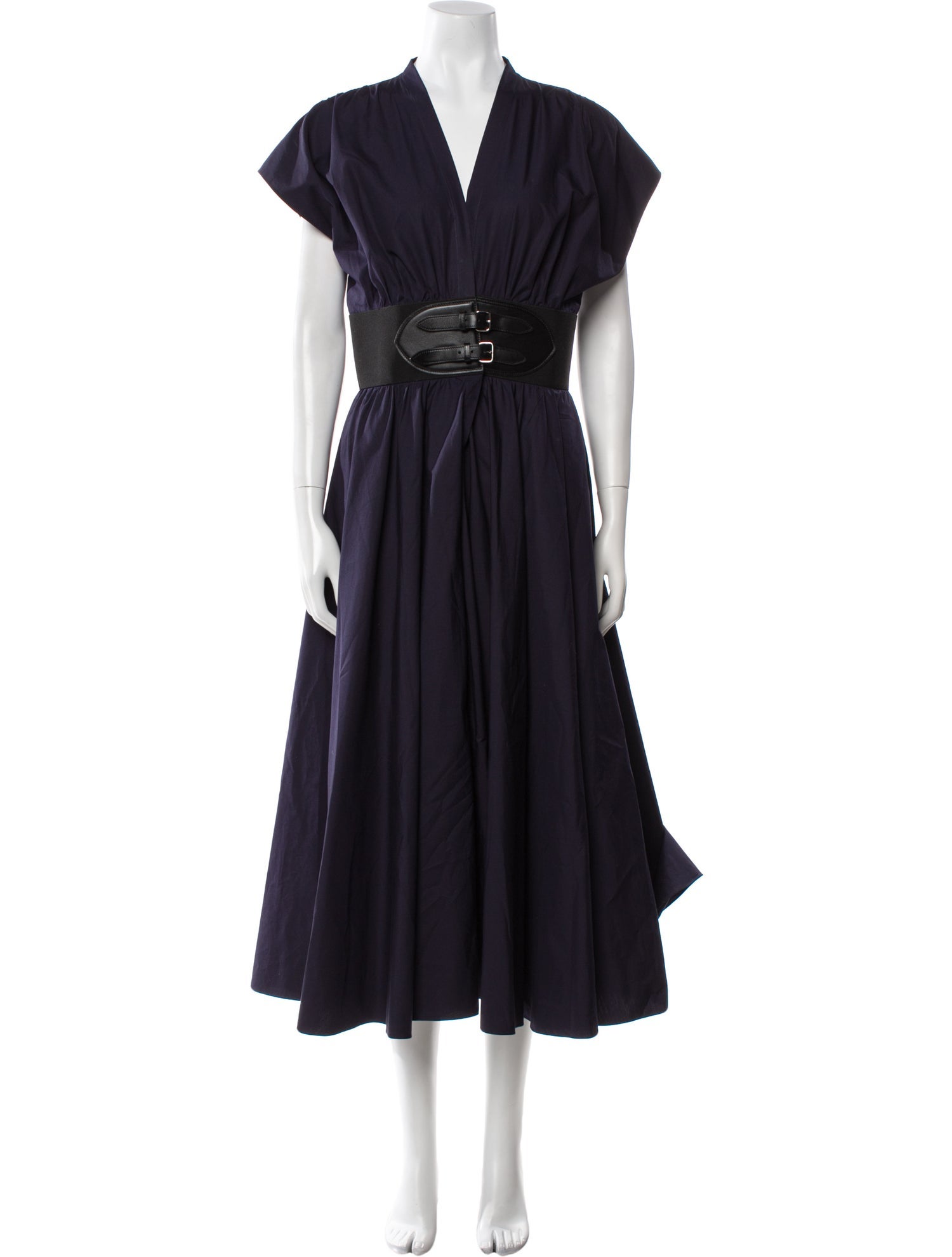 Alaïa V-Neck Long Dress