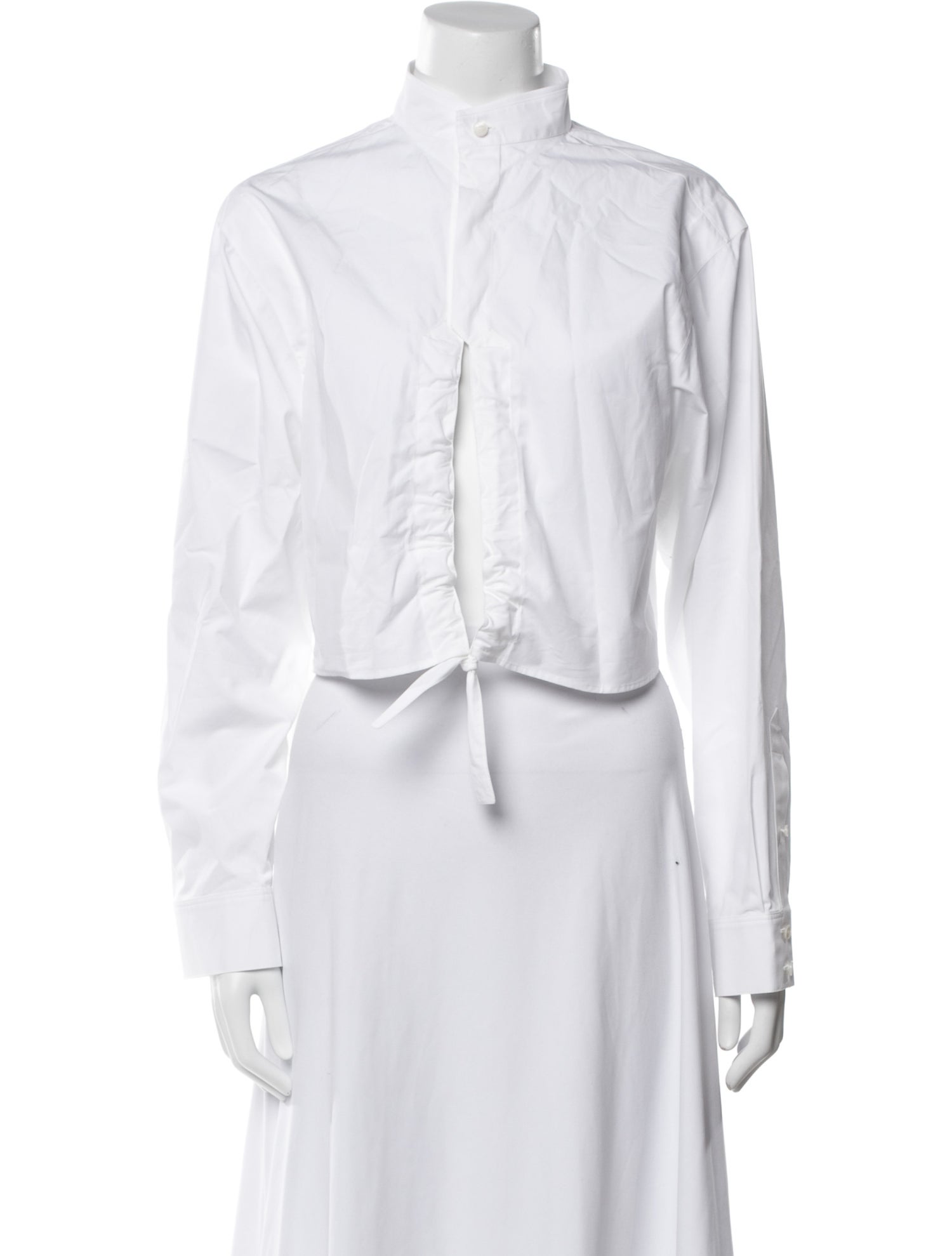 Alaïa Mock Neck Long Sleeve Crop Top w/ Tags