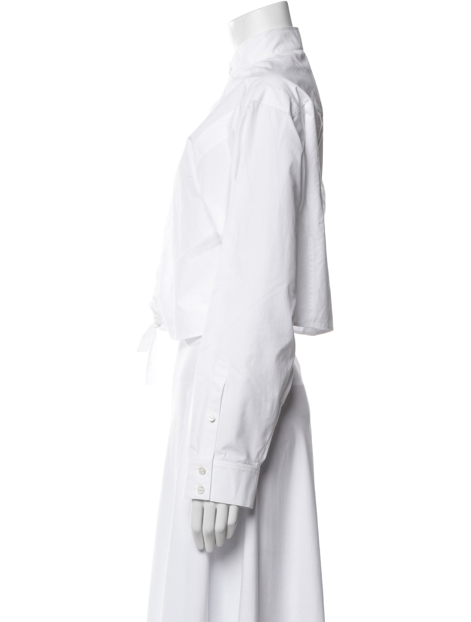 Alaïa Mock Neck Long Sleeve Crop Top w/ Tags