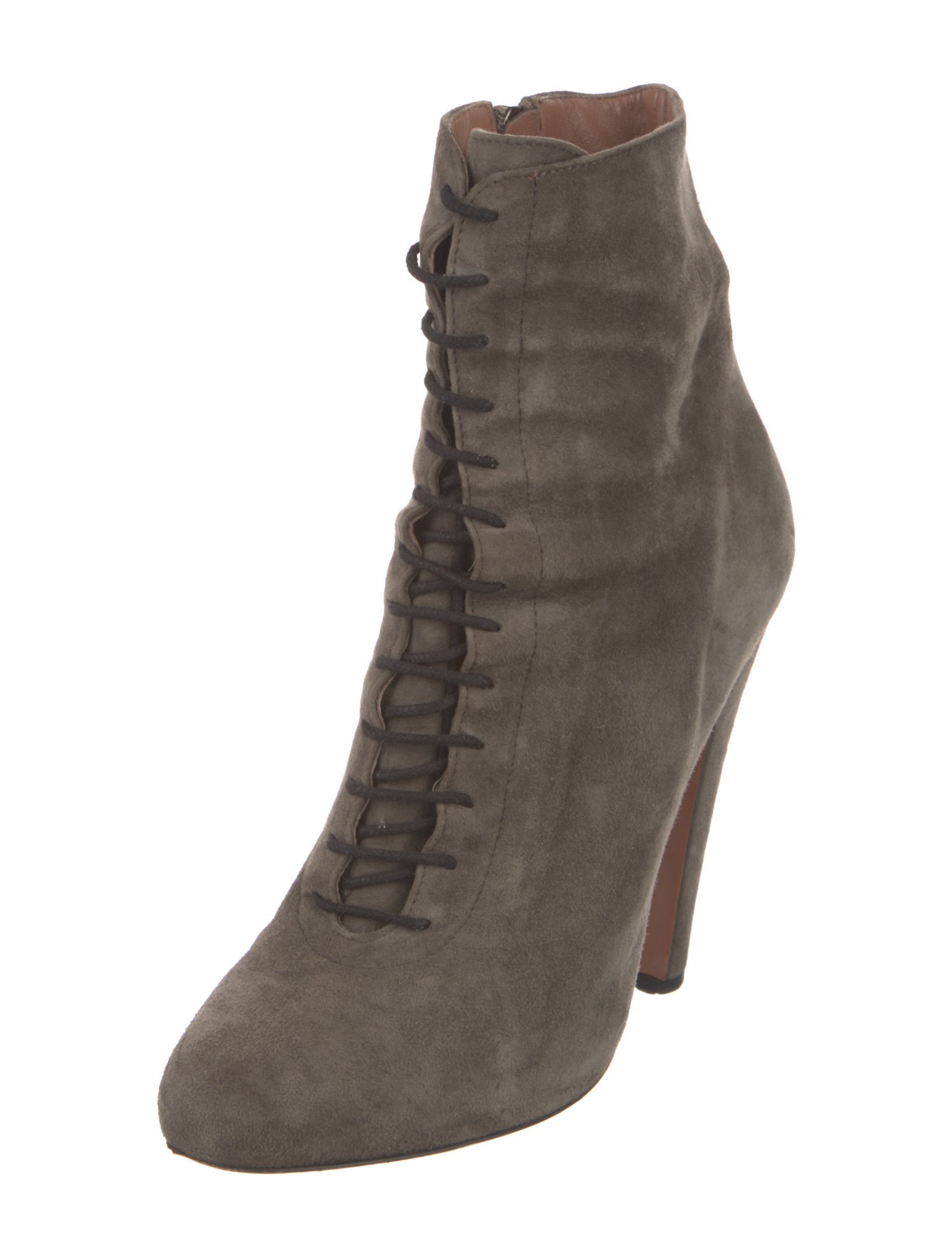 Alaïa Suede Lace-Up Boots