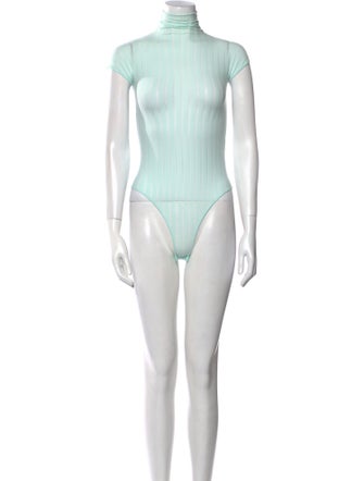 Alaïa Turtleneck Short Sleeve Bodysuit