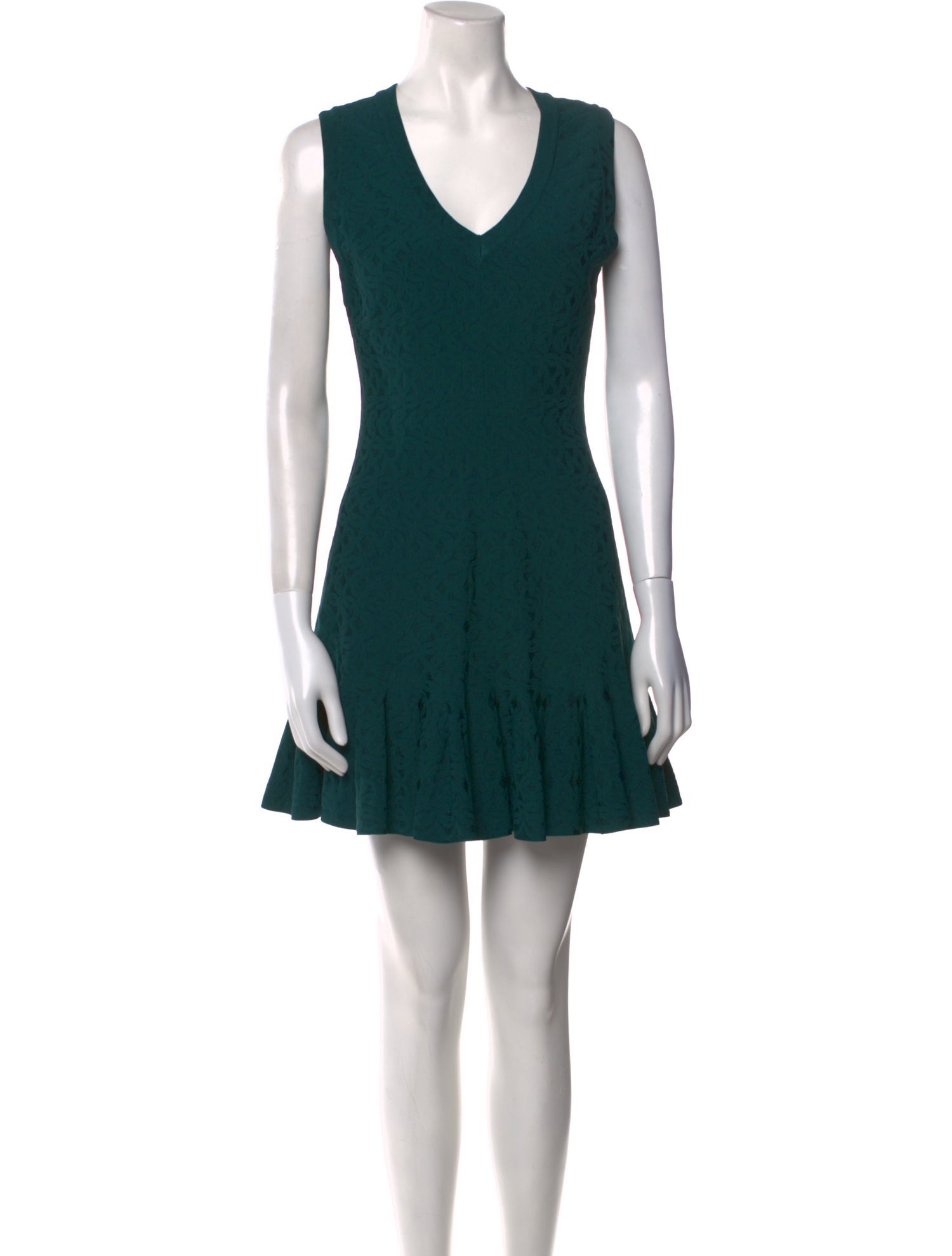 Alaïa V-Neck Mini Dress