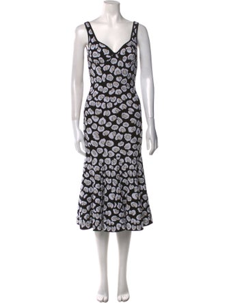 Alaïa Printed Midi Length Dress