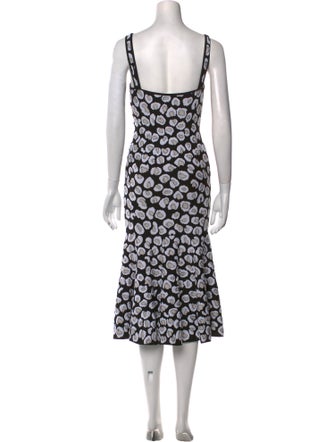 Alaïa Printed Midi Length Dress