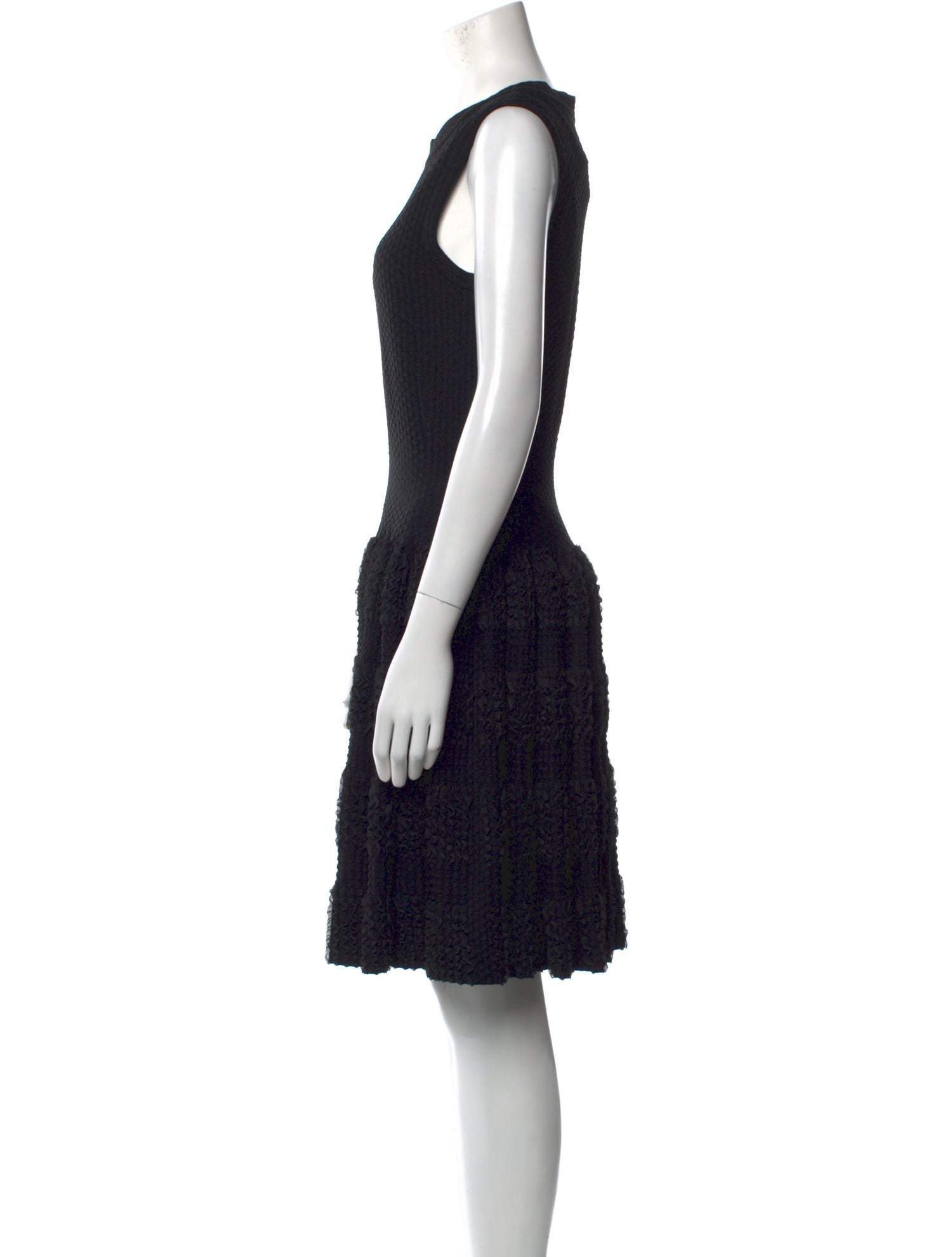 Alaïa Crew Neck Knee-Length Dress