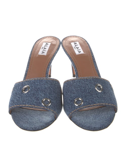 Alaïa Denim Slides
