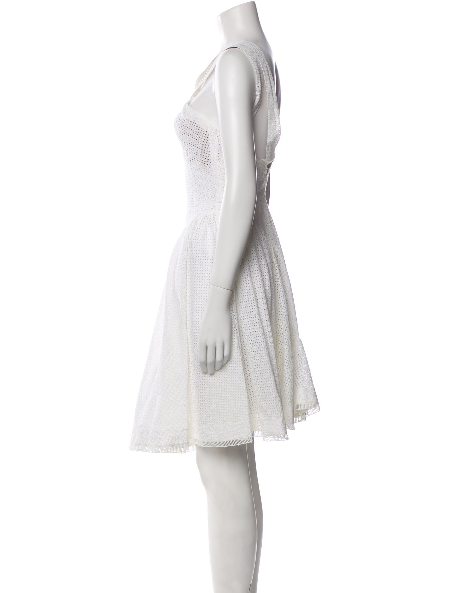 Alaïa V-Neck Knee-Length Dress