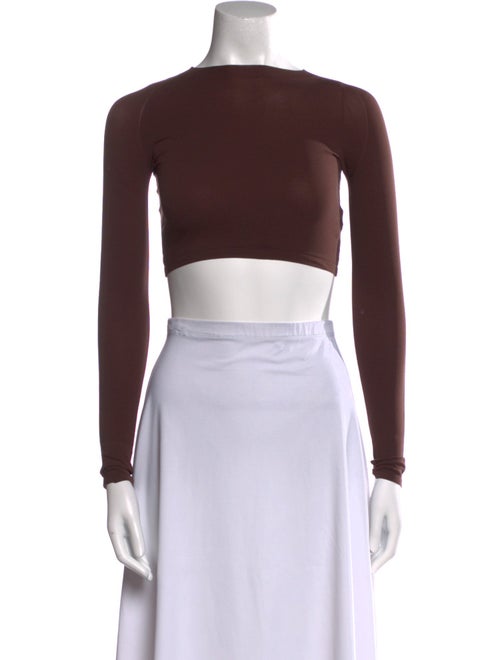 Alaïa Long Sleeve Crop Top