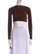 Alaïa Long Sleeve Crop Top