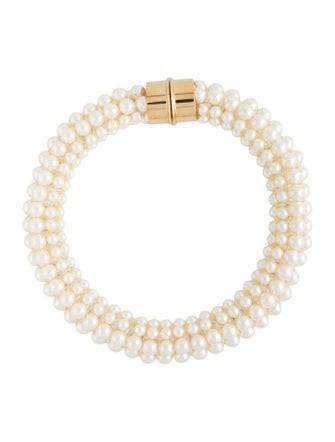 Alaïa Faux Pearl 'Graphic Pearl' Choker Necklace
