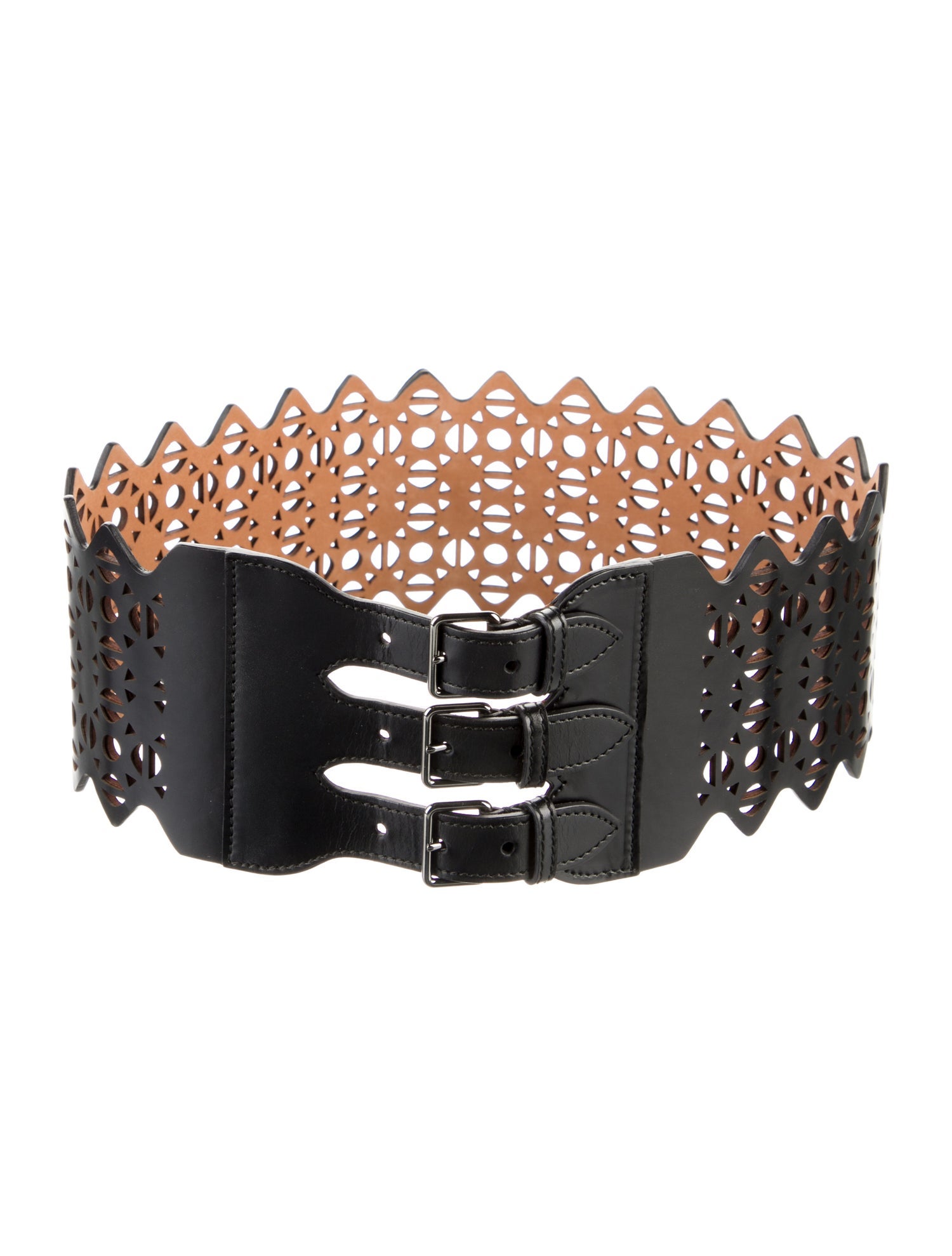 Alaïa Wide Leather Waist Belt