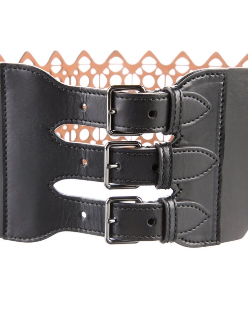 Alaïa Wide Leather Waist Belt