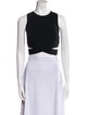 Alaïa Crew Neck Sleeveless Crop Top