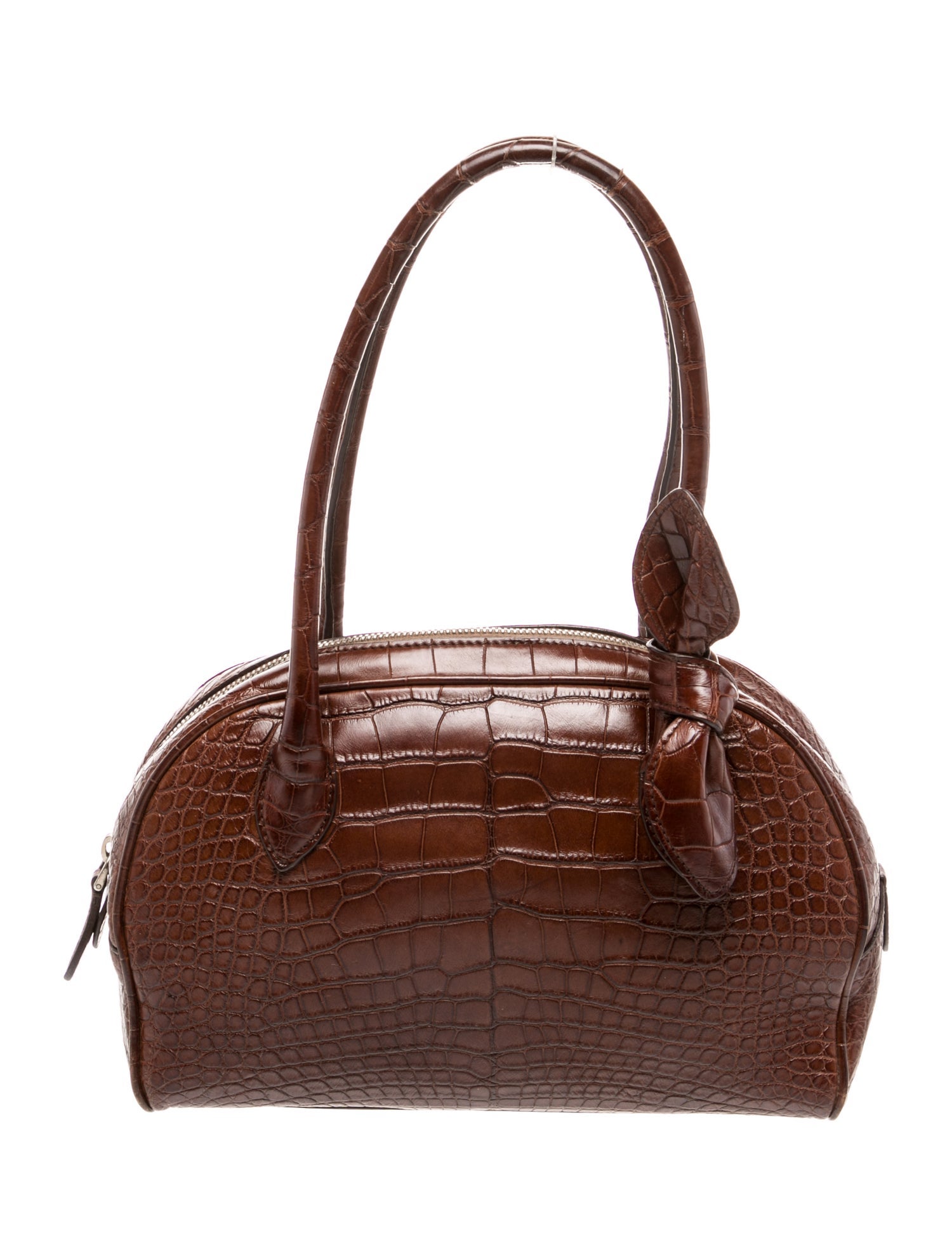 Alaïa Embossed Leather Top Handle Bag 34