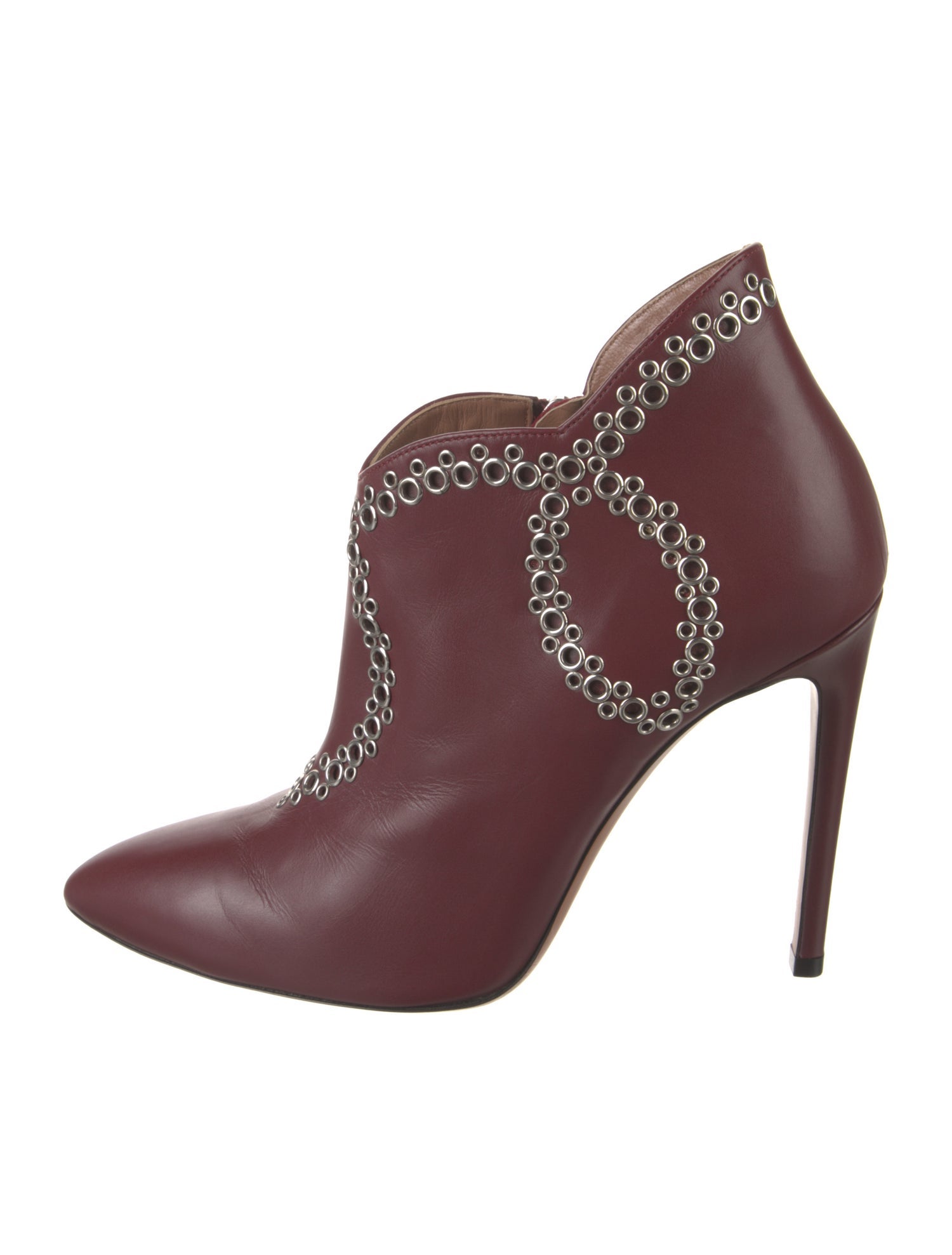 Alaïa Leather Studded Accents Western Boots