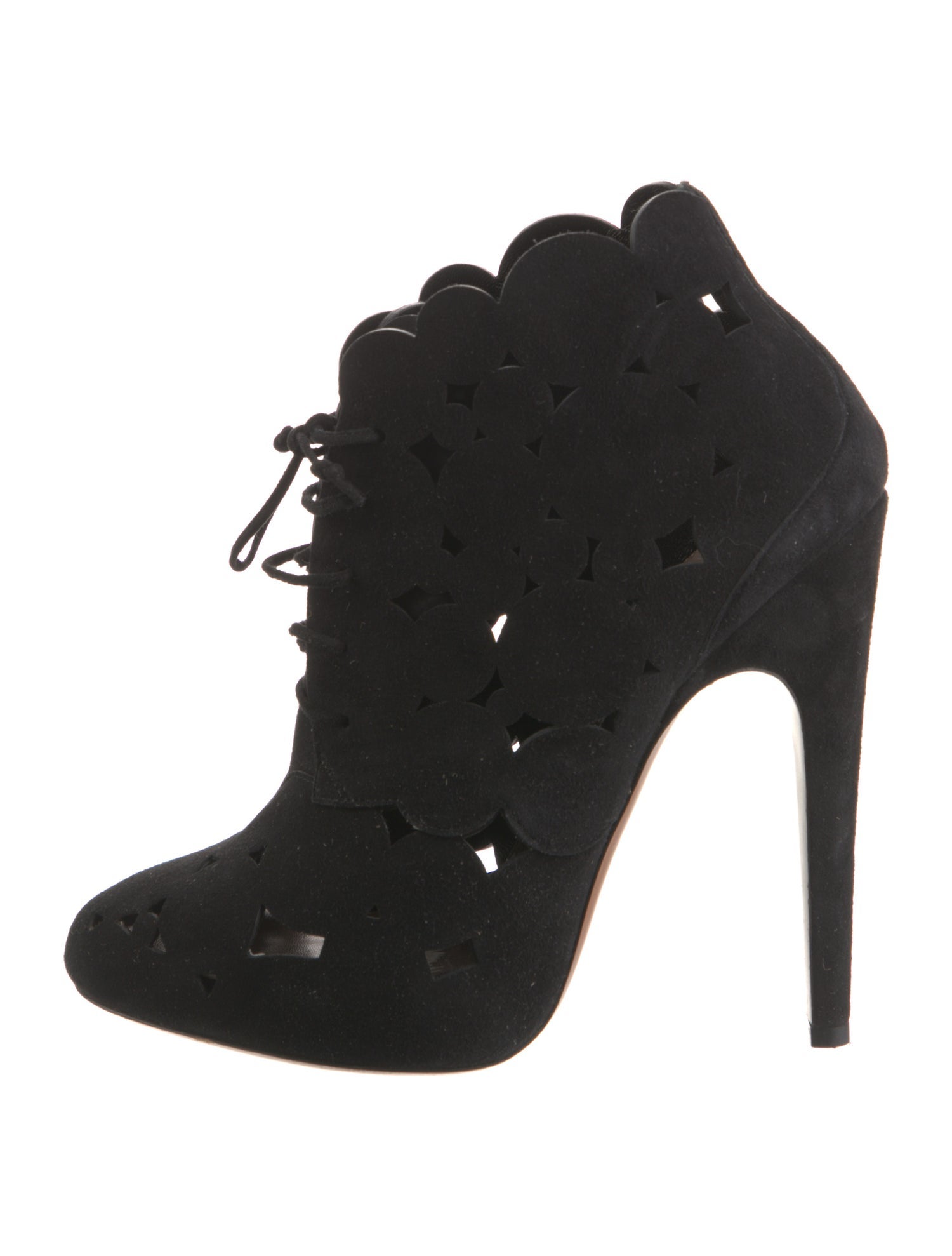 Alaïa Suede Lace-Up Boots