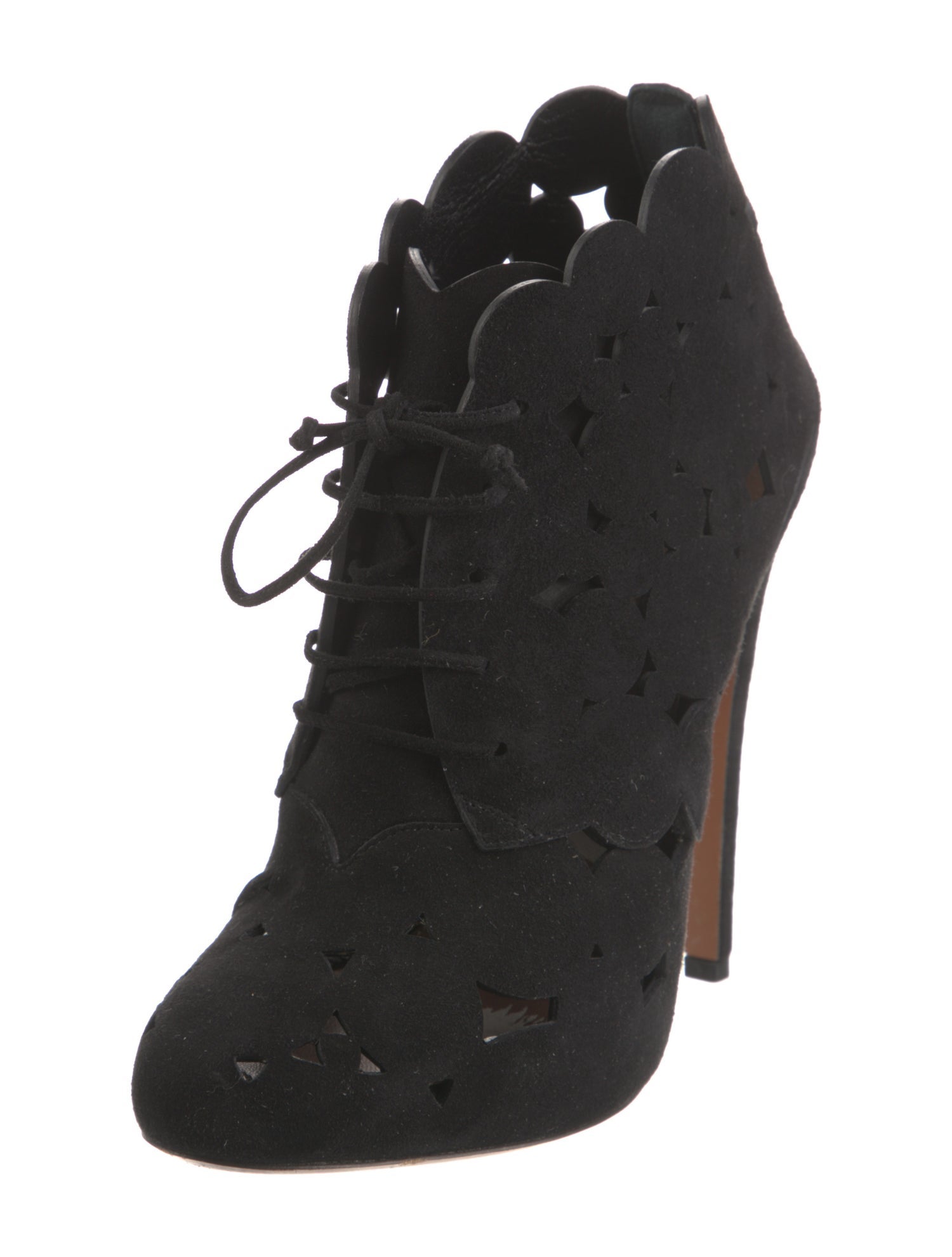 Alaïa Suede Lace-Up Boots
