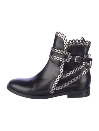 Alaïa Leather Studded Accents Boots