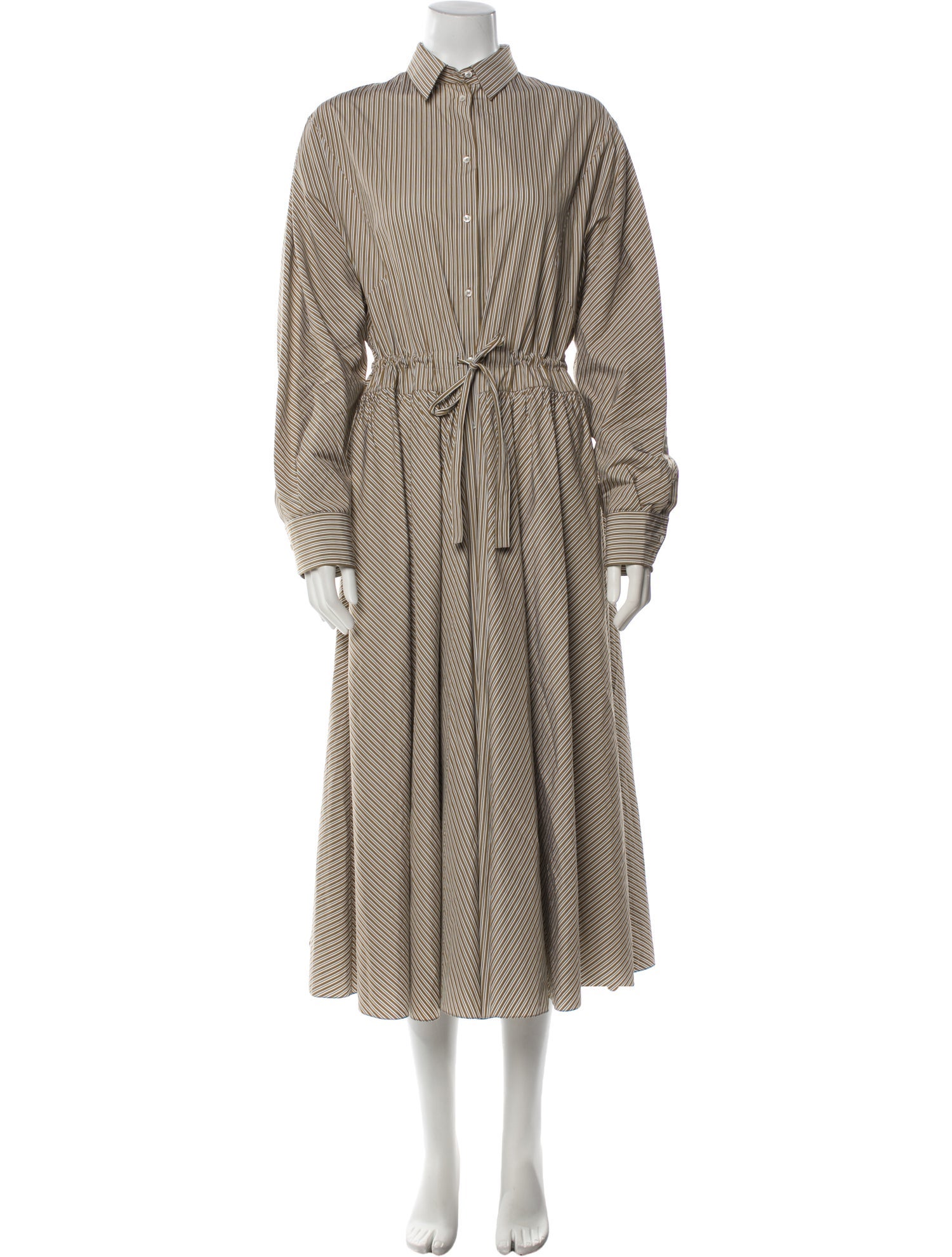 Alaïa Striped Long Dress