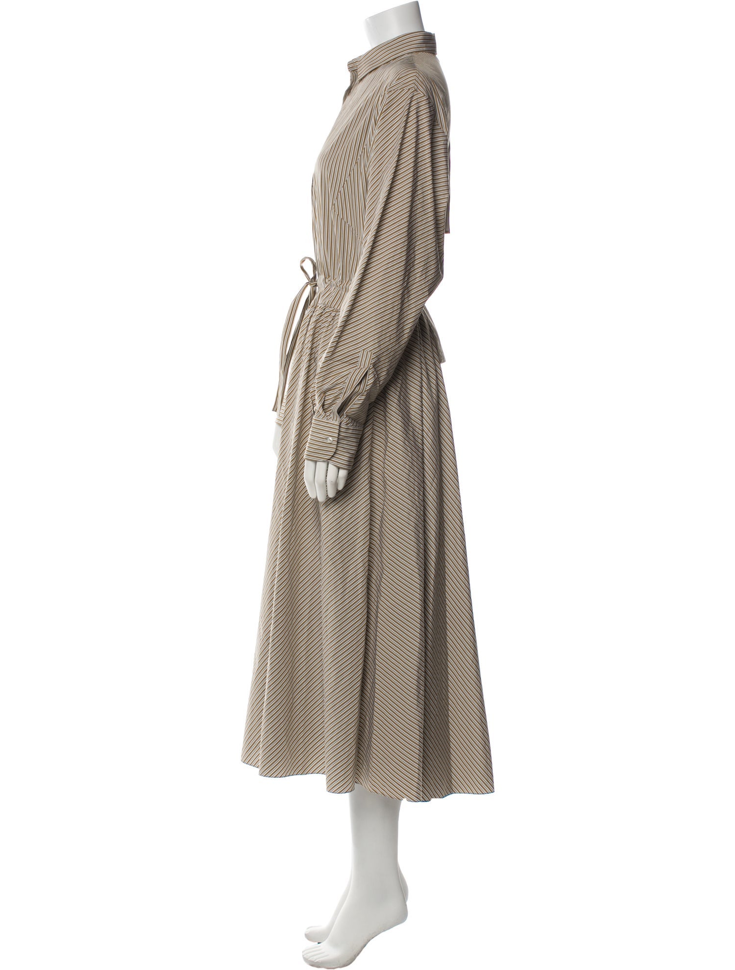 Alaïa Striped Long Dress