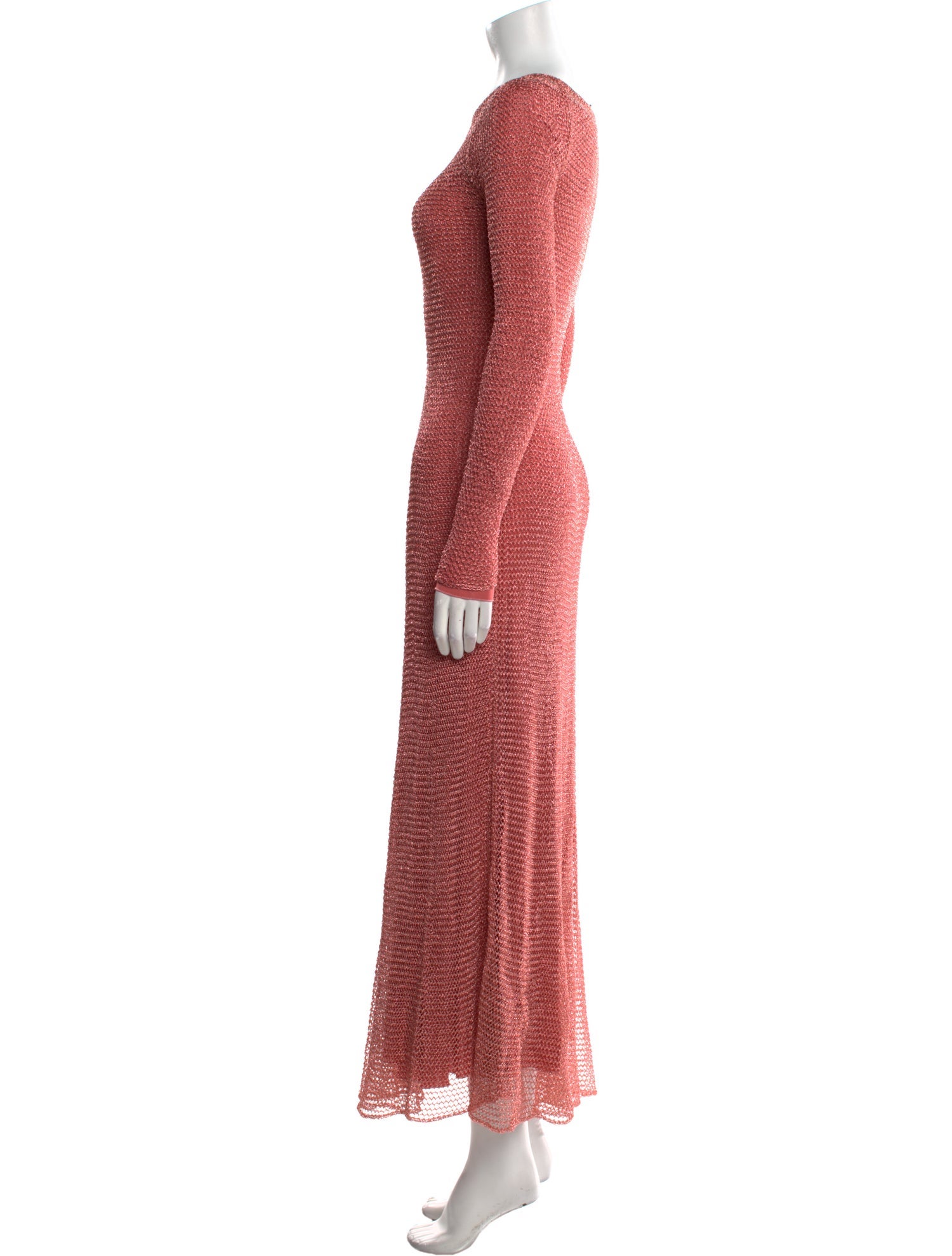 Alaïa Bateau Neckline Long Dress