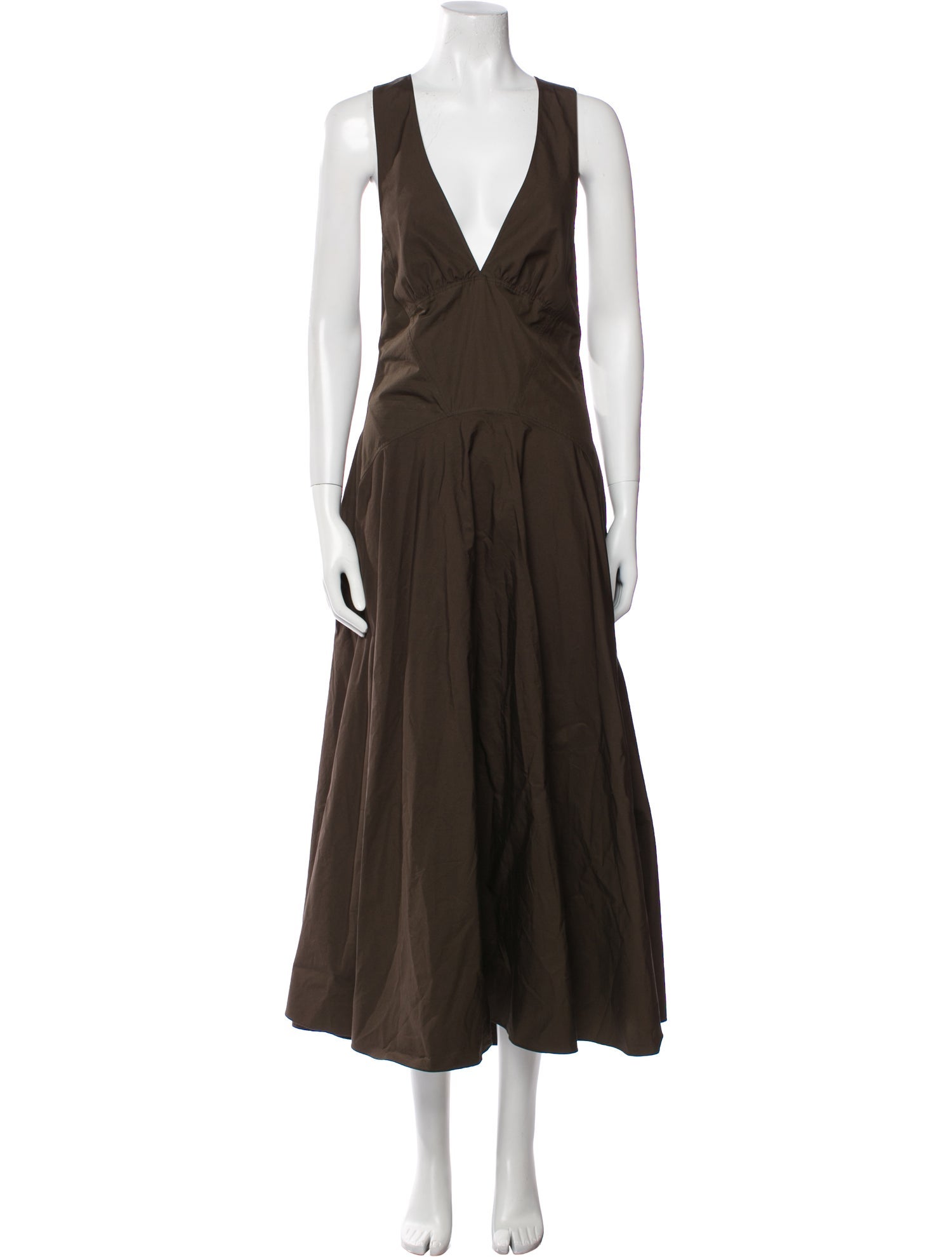 Alaïa V-Neck Long Dress