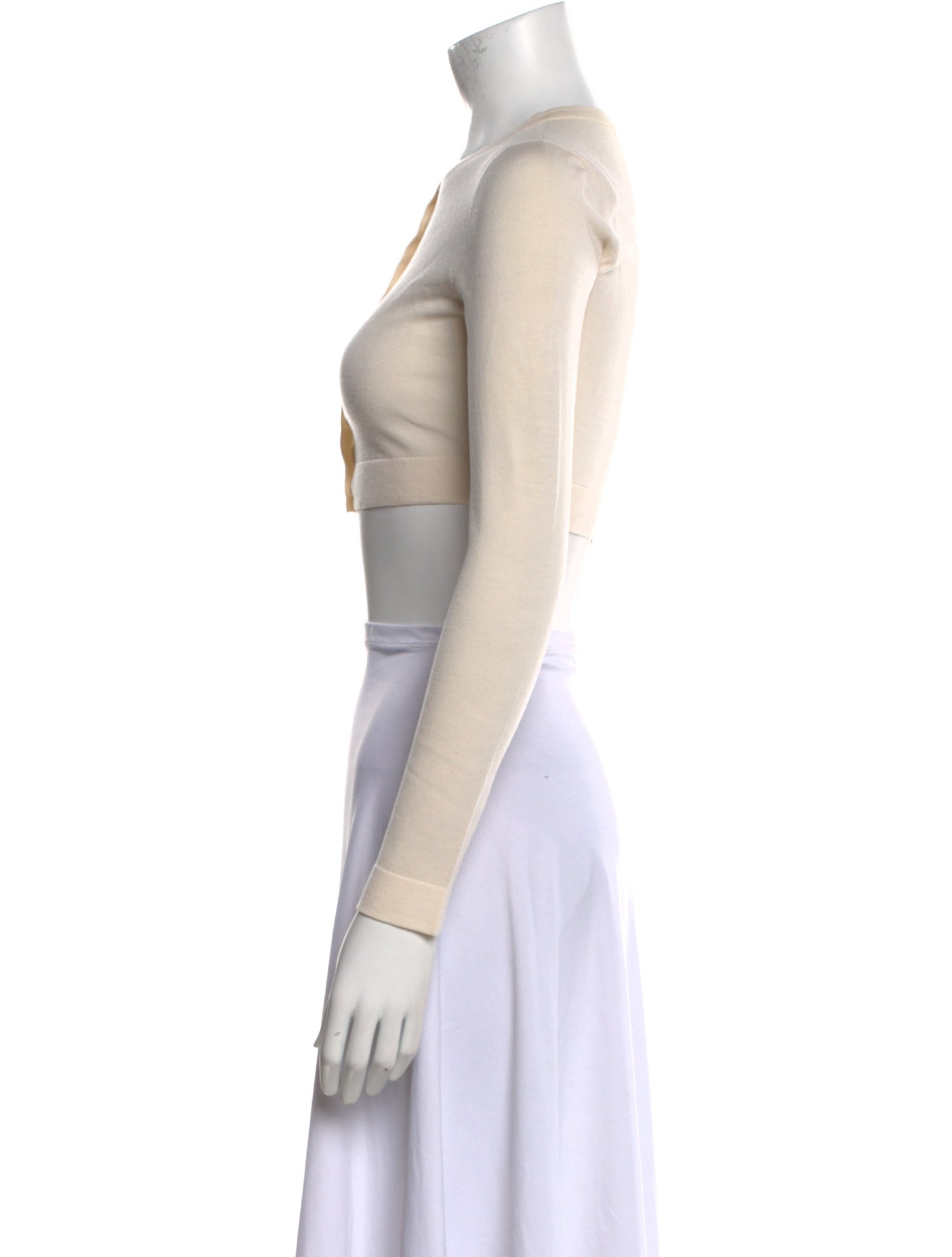 Alaïa Wool Crew Neck Crop Top